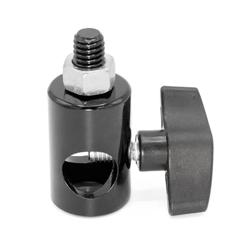 Pixapro Black Stud To Thread Adapter Photography Lighting Studio Video Camera Photoshoot Portable Light Filming Kit Photography Accessories (5/8" Stud To 3/8")