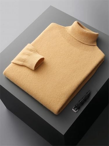 Men’S Basic Turtleneck Pullover Sweater Cashmere Long Sleeve Soft Warm Knitwear Jumper Top2