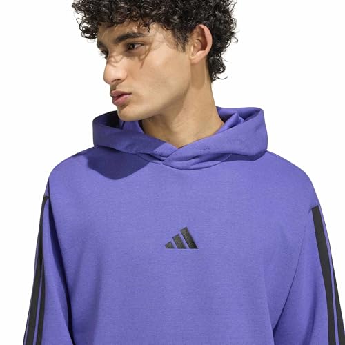 Image of adidas Mens Essentials 3-Stripes Fleece Hoodie Casual Outerwear Casual - Green