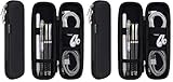 iDream365 Small Pencil Case Holder for Pencils,Hard Pen Case for Executive Fountain Pens,Ballpoint Pens-Black