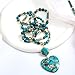 Yomisa Boho Turquoise Necklaces for Women Men Long,Turquoise Heart Pendant Necklaces for Womens Trendy,Handmade Bohemian Western Natural Stone Beaded Necklace Holiday Fashion Charm Jewelry Gifts,35''