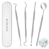 SENLMLER Dental Tools, Professional Plaque Remover Teeth Cleaning Tool Kit, Stainless Steel Dental Pick Tartar...