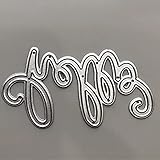 Plus de 20 EUR 0 Frais de Port Words Hello Matrices de découpe Metal Cutting Dies for Card Making Embossing Paper Photo Album Stamps Crafts Templates Mould Stencils