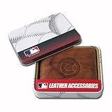 Rico Industries SBL5301 MLB Chicago Cubs Embossed Genuine Cowhide Leather Passcase