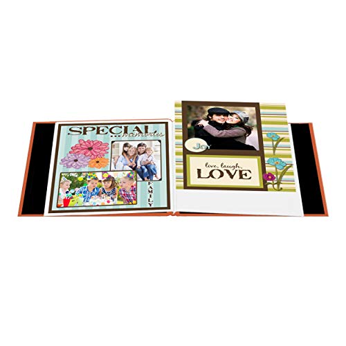 Pioneer 8 x 8-inch Book Cloth Cover Post Bound Album, Orange - Image 3