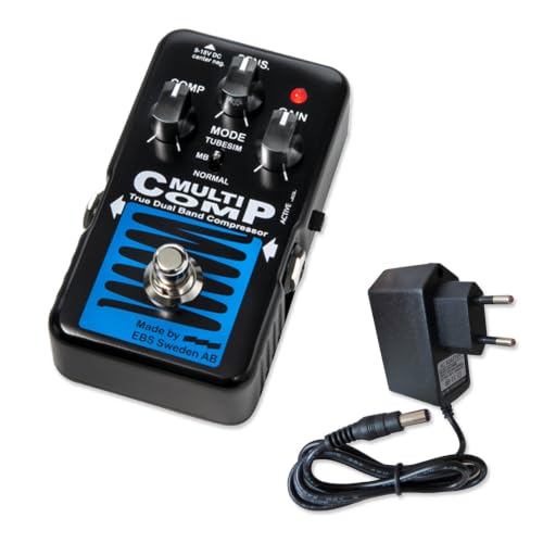 EBS Multicomp Compressor Pedal for Bass Blue with Power Supply