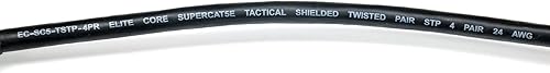 Miniatura 3 de Elite Core SUPERCAT5E  CAT5E blindado ultraduradero  Conectores Ethernet tácticos  40 pies, 40 (SUPERCAT5E-S-EE-40)