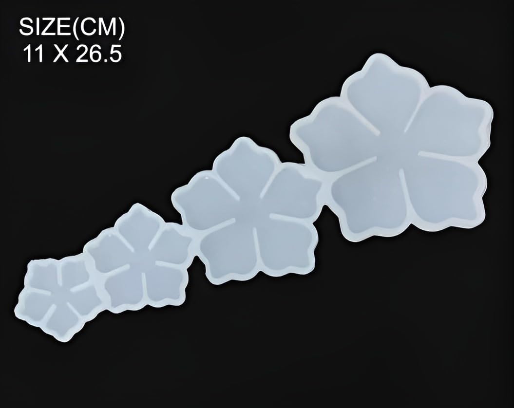 Flower Resin Mold - 4-in-1 Floral Art Mould -5 Flower Resin Mold - 4-in-1 Floral Art Mould -5