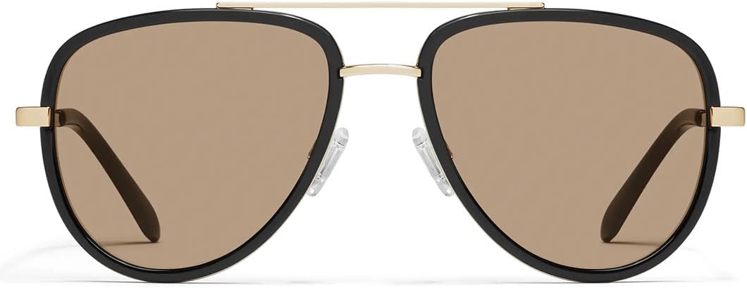 QUAY Women's All In Medium Retro Aviator Sunglasses