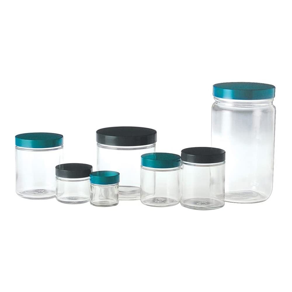 Qorpak GLA-00851 Clear Straight Sided Round Jar with 43-400 Neck Finish, 1 oz (Pack of 48)