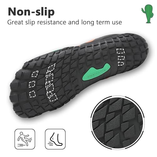 Miniatura 4 de Saguaro Mujer Zapato De Barefoot Hombre Zapatillas De Trail Running Minimalista Zapatillas De Deporte Naranja 38 Eu