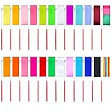 Aneco 24 Pieces Dance Ribbons Streamers Rhythmic Gymnastics Ribbon Wands Artistic Dancing, Baton Twirling, 24 Colors