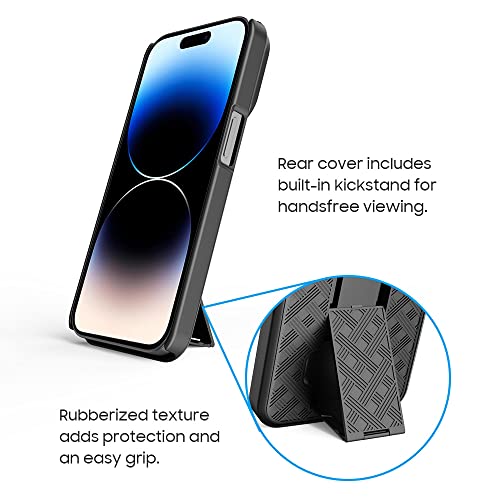 Aduro Combo Case With Kickstand & Holster For Iphone 14 Pro Max, Slim Shell & Swivel Belt Clip Holster, With Built-In Kickstand For Apple Iphone 14 Pro Max (6.7") 2022 #TOP1