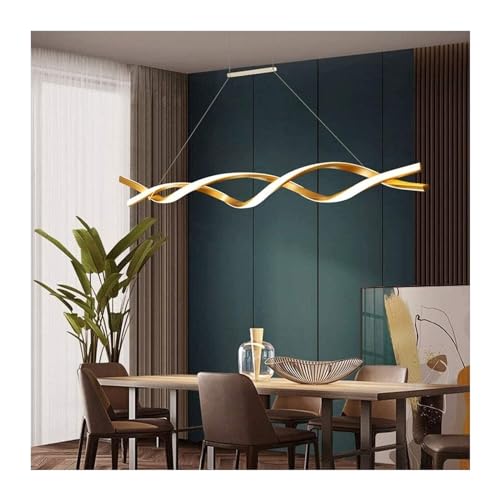 Lustre plafonnier LED suspendu dimmable avec télécommande LWX pour salle à manger - 2
