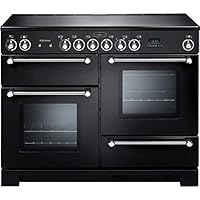 Rangemaster Kitchener 110cm Electric Range Cooker with Ceramic Hob - Black
