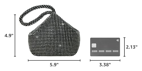 Image of BABEYOND Women's Rhinestone Clutch Evening Bags Sparkly Glitter Triangle Purse for 1920s Party Prom Wedding