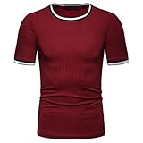 Einzigartige Designs verleihen Ihrer Garderobe etwas anderes, Uneingeschränkte Passform, geeignet für die tägliche Arbeit, Alltag, Business, Freizeit, Perfekt für Frühling Sommer. Ein unentbehrliches Kleidungsstück in deinem Kleiderschrank.Ob mit Jeans, Chino oder Jogginghose,ist ein unverzichtbares und einfach kombinierbares Basic für deinen.