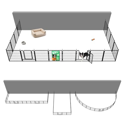 Image of FXW Rollick Dog Playpen with Anchor Kit (Pack of 4) - 32 Inch 16-Panel Dog Pen for Medium & Large Dogs, Stable & Safe Indoor /Outdoor Play│Patented