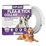 Collar Antiparasitario para Perros, Protección Natural de 12 Meses, Collar Antipulgas Impermeable y Ajustable para Perros Pequeños, Medianos y Grandes (1PCS)