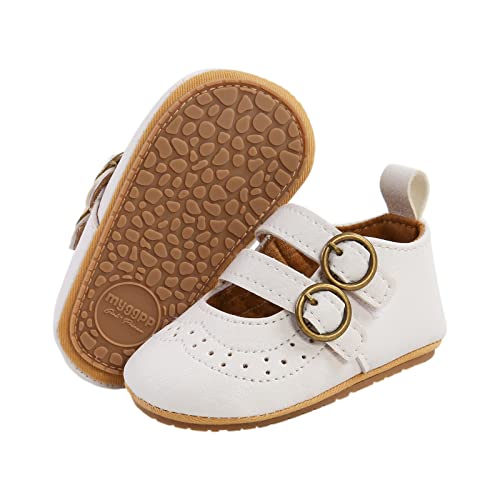 Sabatutu Baby-Lauflernschuhe – Leder, Rutschfeste Gummisohle, Klettverschluss, Für 0–18 Monate