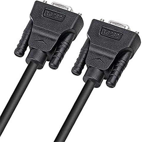 DTECH DB9 RS232 kabel szeregowy gniazdo do gniazda kabel modemowy pełny Handshake 7-przewodowy zwrotnica częstotliwości do transmisji danych (10 stóp, czarny)