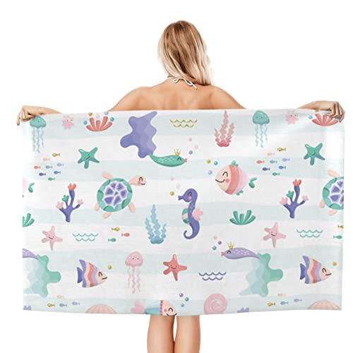 Men Women Bathroom Towels Ocean Camping Shower Towels Adults Children Bath Towel Children Adult Washcloth For Sport Spa Beach