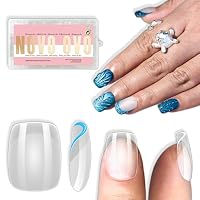Amazon | NOVO OVO Extra Short Almond Nail Tips,Thick Full Cover