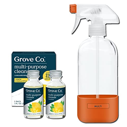 Image of Grove Co. Multi-Purpose Cleaner Refills & Glass Bottle, Lemon & Eucalyptus