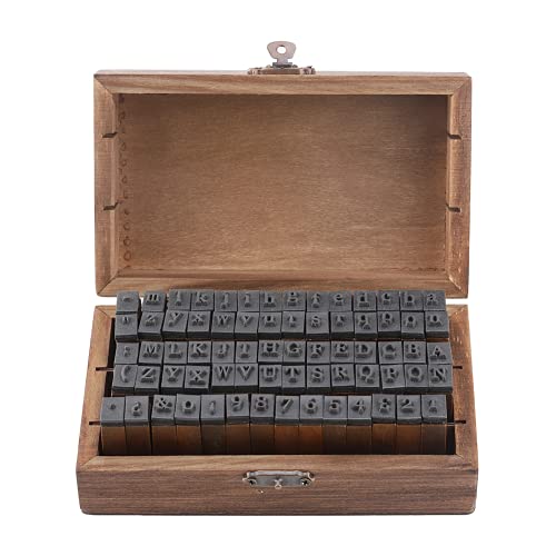 70 Stück Vintage-Holzstempel, Vintage-Alphabet-Buchstaben-Stempel, kleine Alphabet-Box-Stempel, kompatibel mit Papiertaschentuch, Kunststoff, Glas – Aufbewahrung
