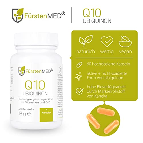 Coenzym Q10 Ubiquinon Kapseln mit Vitamin B1 und B6 von FürstenMED