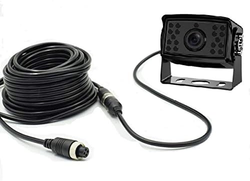 Fookoo 20M/66FT Car Video 4-Pin Aviation Extension Cable for Wired Backup Camera/CCTV Rearview Camera Truck Trailer Camper Bus Motorhome Vehicle Backup Monitor System