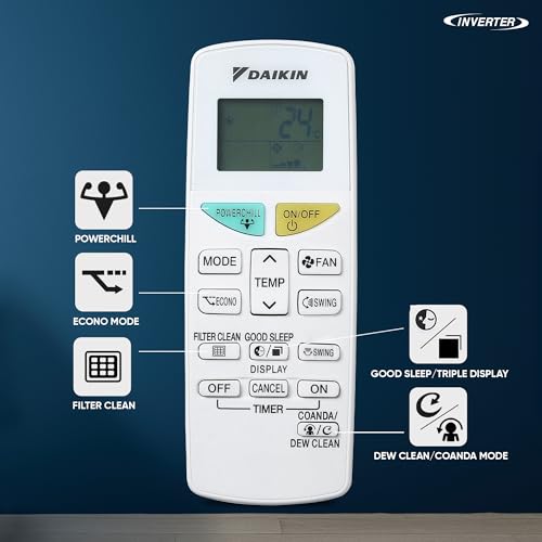 Image of Daikin 2.0 Ton 3 Star Inverter Split AC (Copper, PM2.5 Filter, FTKL71XV16, White)