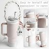 Accessories Set for Stanley Cup - 7pc Set for 30/40 oz Cup, Including Silicone Cup Boot, Water Bottle Strap, Cup Ring, Straw Cover, Water Cup Decoration,Lipstick Holder and Plush Ball Hanger