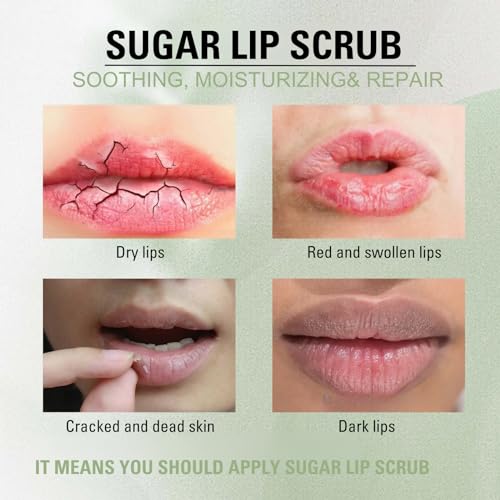 Brown Sugar Lip Scrub, Lip Care Scrubs, Lip Scrub Exfoliator To Remove Dead Skin, Lip Lightening For Dark Lips, Lip Exfoliator With Coconut Oil, Vitamin E And Honey For Hydrating And Plumper Lips - Image 4
