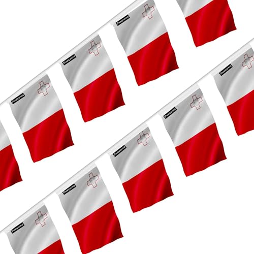 Guirlande drapeau Malte 14x21cm lot de 100 pièces pour décoration de fête