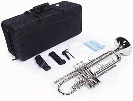 Home Brass Trumpet Bb with 7C Mouthpiece for Standard Student or Beginner Silver 3-7 Days Delivery