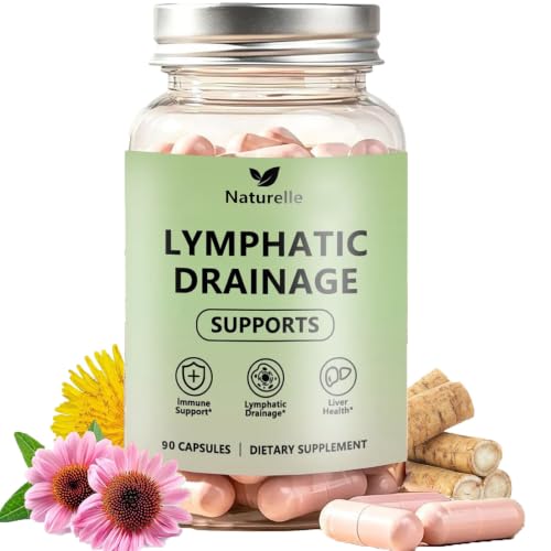 Naturelle Lymphatic,Lymphatic Drainage Supplements,90 Lymph Herbal Capsules