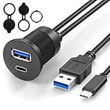 PORTS USB 3.0 MÂLE VERS FEMELLE : Avec une charge rapide et une synchronisation des données, le transfert de données est 10 fois plus rapide que l'USB 2.0, mais rétrocompatible avec les appareils USB 2.0, USB 1.1 et USB 1.0.