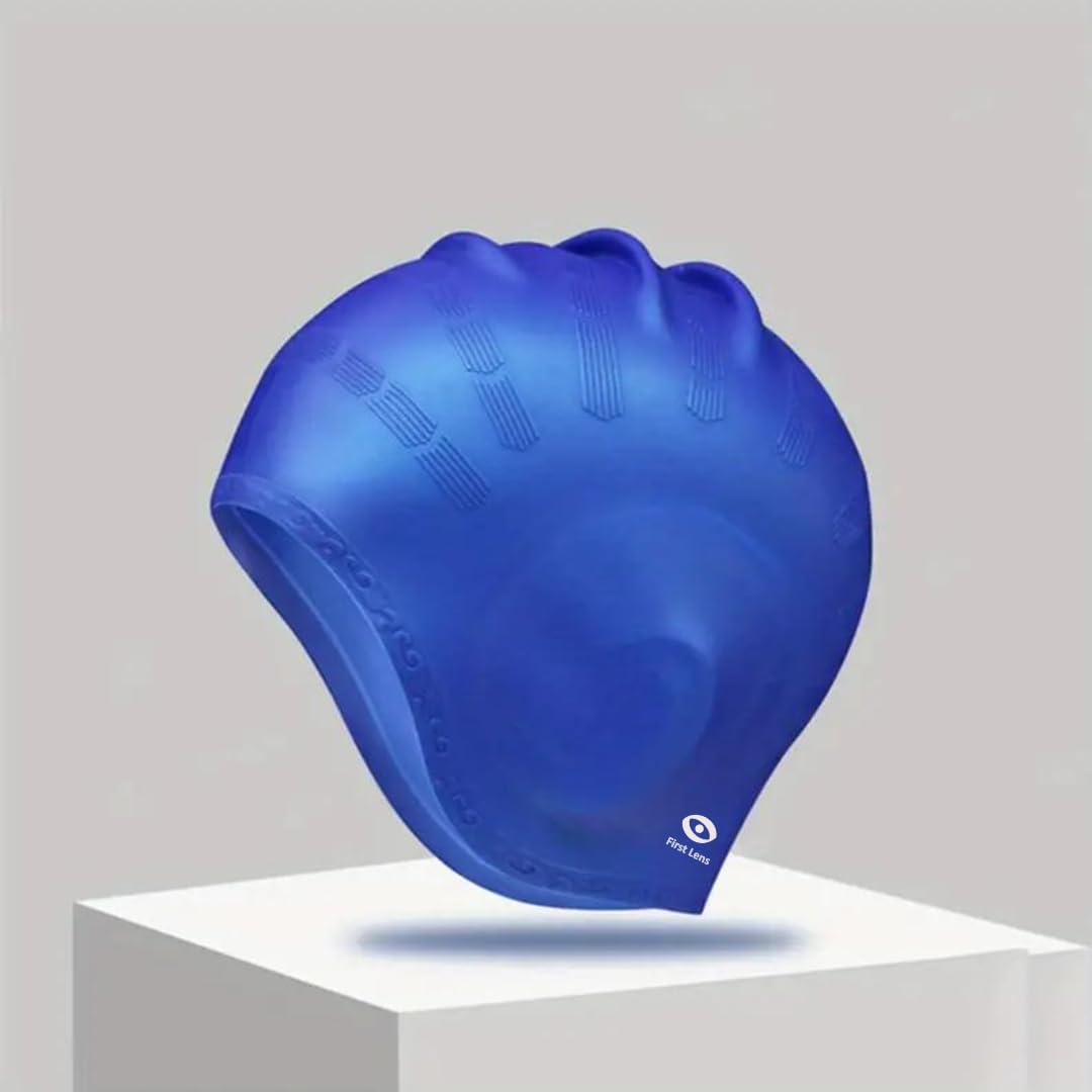 First Lens Classic Silicone Swimming Cap for Men & Women, Swimming Cap Long Hair,Swimming Pool Cap Boys & Girls,Silicone Cap Swimming, Waterproof Swim Cap (Blue) (B0CQTL49Q6) Amazon Price History, Amazon Price Tracker