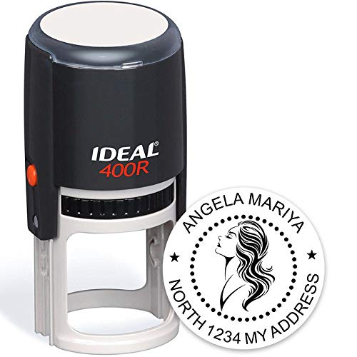 Custom Rubber Stamp Self Inking Stamp Round Address Stamp Personalized Stamp Custom Round Monogram Self Ink Stamp Address Stamp Style-10 #TOP14