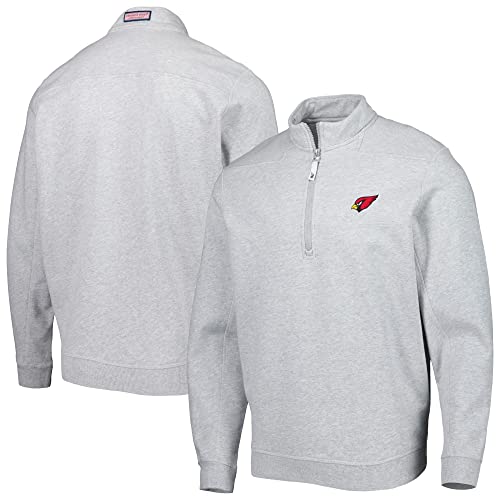 vineyard vines Men s Heathered Gray Arizona Cardinals Shep Shirt Team Quarter-Zip Jacket