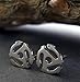 45 Record Adapter Spider Stud Earrings Sterling Silver Handmade in USA (M, Polished Sterling Silver)