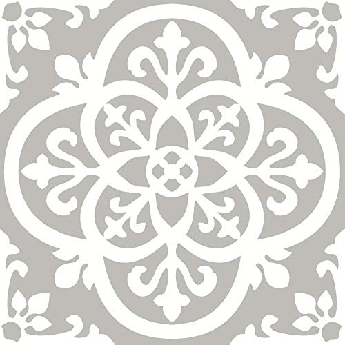 FloorPops FP2942 Medina Peel & Stick Floor Tiles, Grey by FloorPops - Used condition - US$14.86