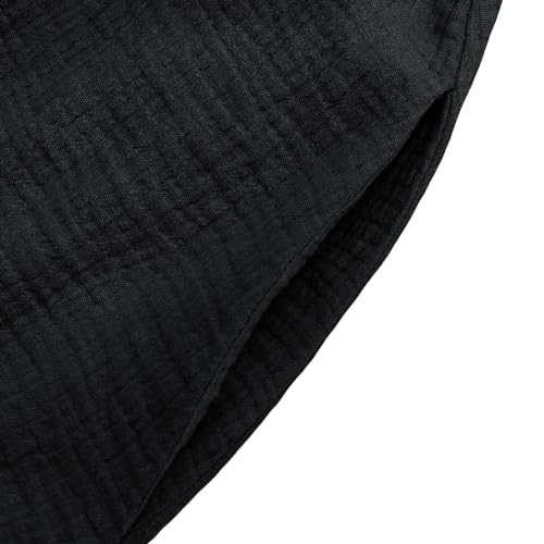 Image of Amazhiyu Women's Cotton Gauze Summer Midi Wrap Dress | Spaghetti Strap, Sleeveless, with Pockets, V-neckline