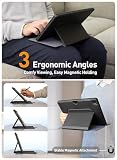 Poetic Explorer Magnetyczne etui kompatybilne z Galaxy Tab A9+ Plus (2023), stojak folio, super mocny magnetyczny uchwyt Fidget do tabletu Galaxy A9 Plus, czarne