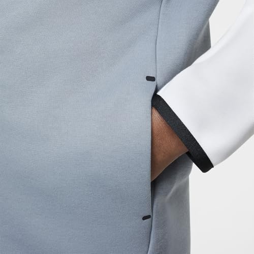 Nike Sportswear Tech Fleece Big Kids' Full-Zip Hoodie (HV5867-065, Cool Grey/Black/White/Metallic Gold) Size Small4