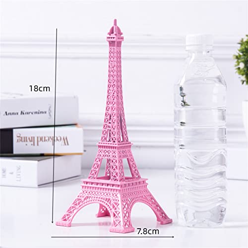Chinshwehaw Eiffel Tower Statue Decor 7 Inch Alloy Metal Collectible Figurine Replica Souvenir Room French Eiffel Tower Party Decoration Table Stand Holder Gift For Cake Topper #TOP1