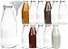 Produktbild mikken 12 x Glasflasche 500 ml, Flasche mit Schraubverschluss Weiss inkl. Trichter