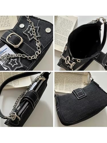 ITALISH black denim sling bag – image 6