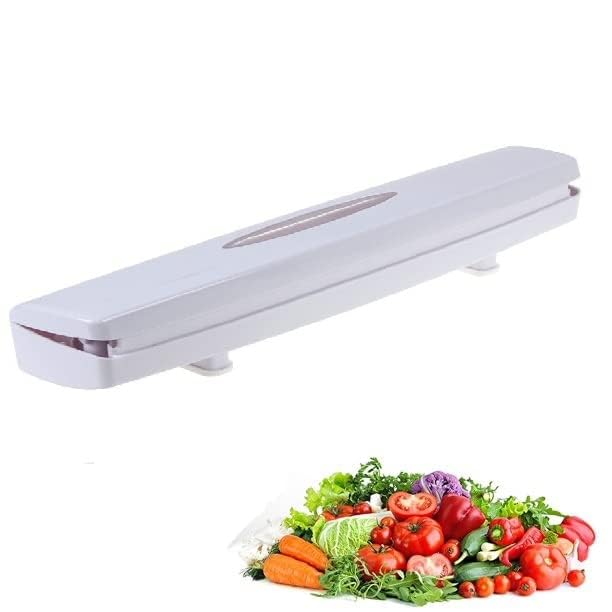 FEELING MALL Plastic Wrap Dispenser with Cutter, Cling Film Holder